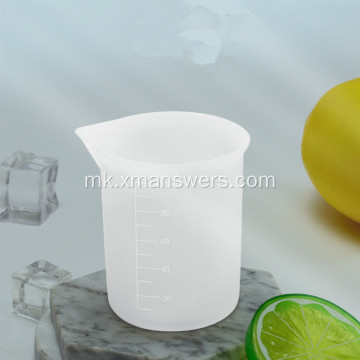 Чаша за пијалок од трајна силиконска пластика FoodGrade со капак